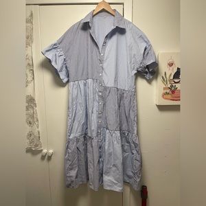 Shein Dress blue stripes size L